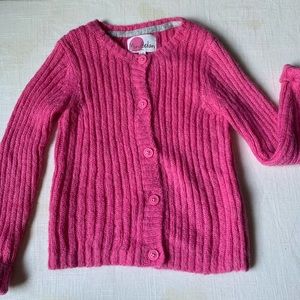 Mini Biden Girl’s Fuzzy Pink Cardigan